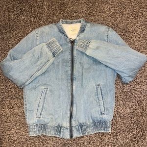 2 for $10 NWOT Denim Sherpa Lined Bomber Jacket